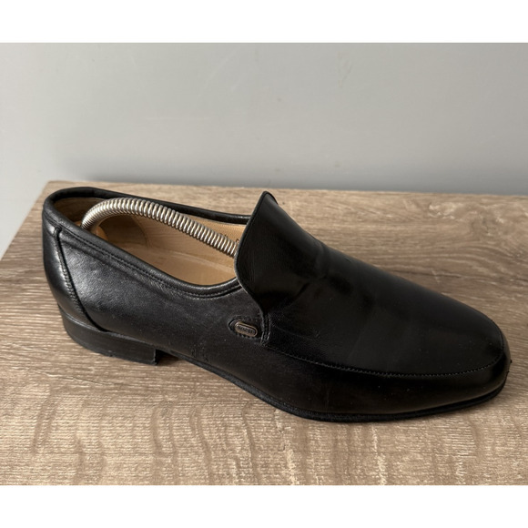 Bruno Magli Shoes Mens Size 8.5 Black Basil Loafers Leather Made in Italy 66910 main image 13
